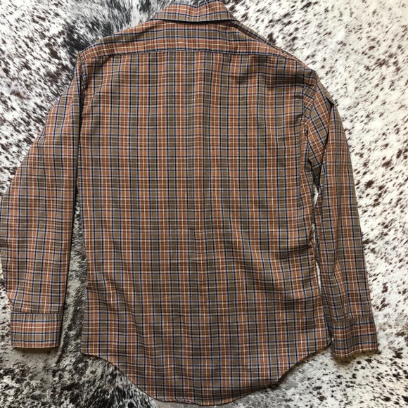 Vintage JcPenneys brown plaid button up shirt - Picture 4 of 4